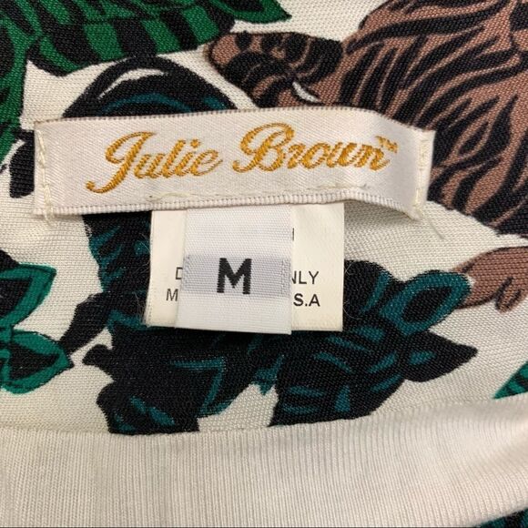 Julie Brown Sleeveless Zebra Print Knit Mumu, Med - Picture 3 of 10